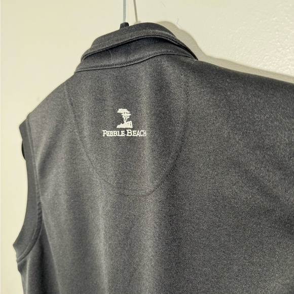 Pebble Beach Men's Performance 1/4 Zip‎ Pullover Golf Vest Medium Black - Picture 5 of 5